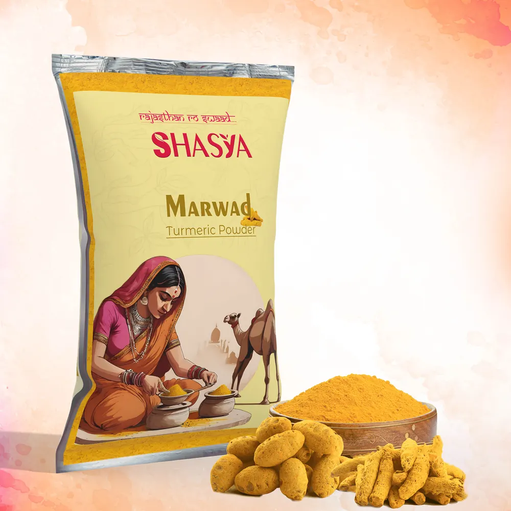 Shasya Marwad Turmeric Powder with the product